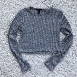 Grey Cropped Sweater